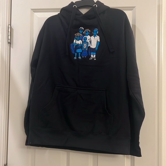 Skyblue men’s hooded sweatshirt - Picture 2 of 4